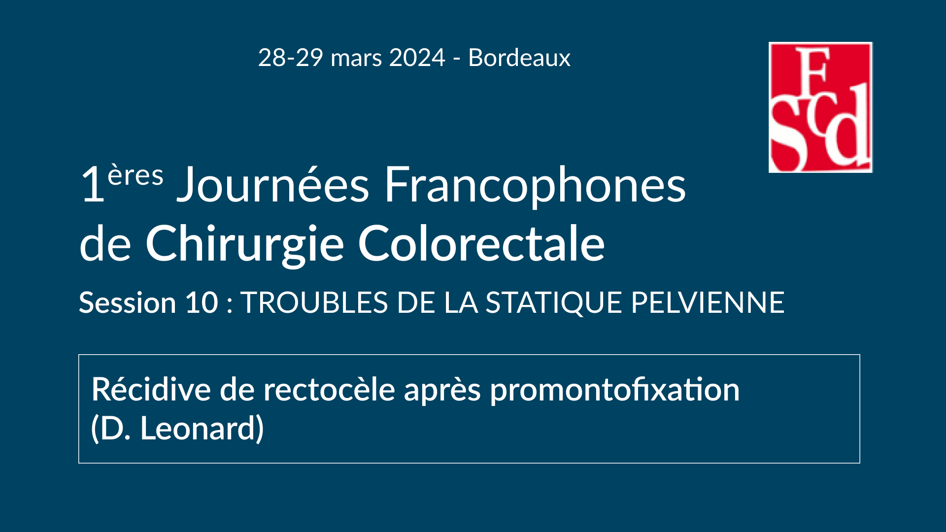 Vignette : Récidive de rectocèle après promontofixation