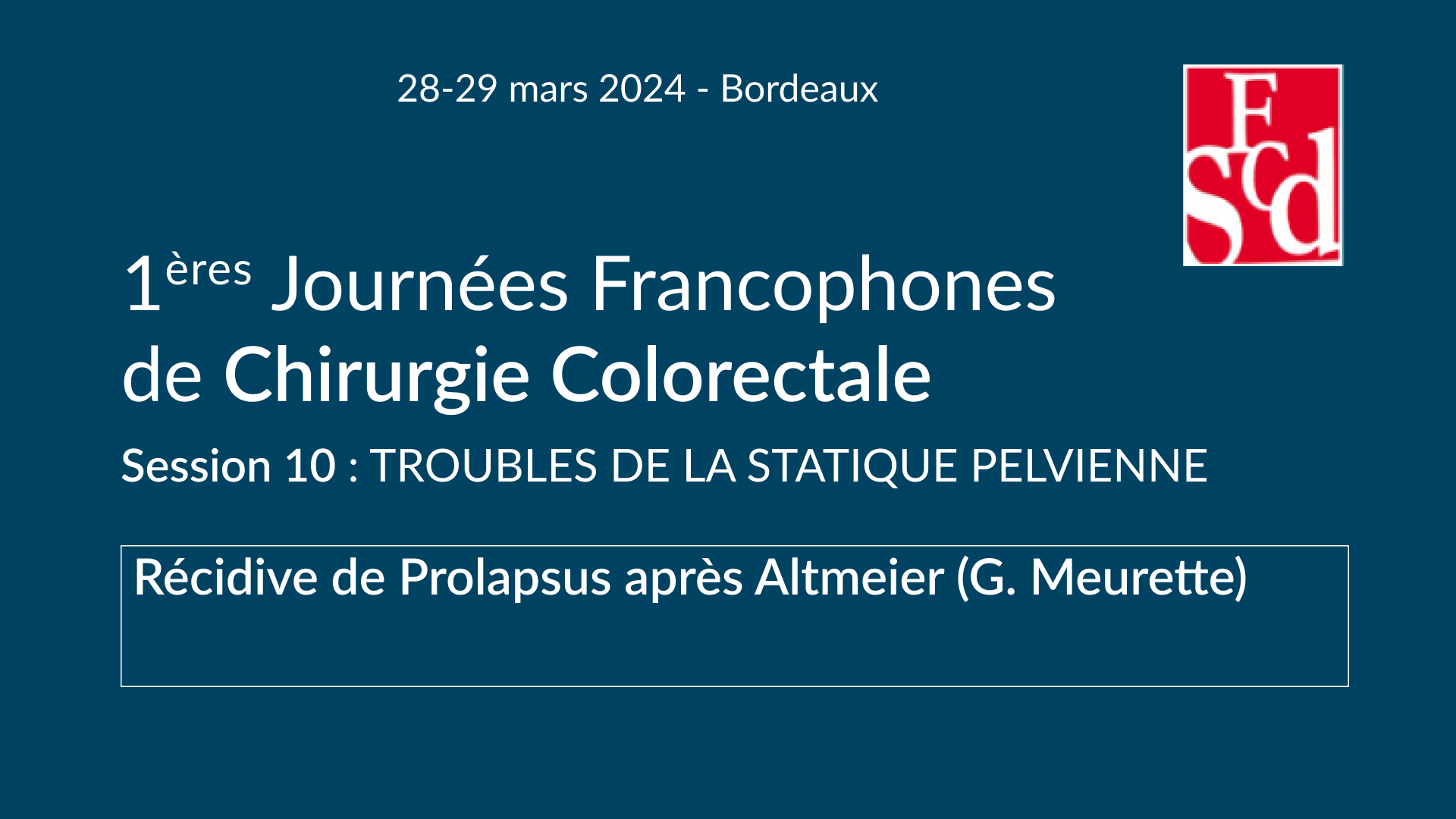 Vignette : Récidive de Prolapsus après Altmeier