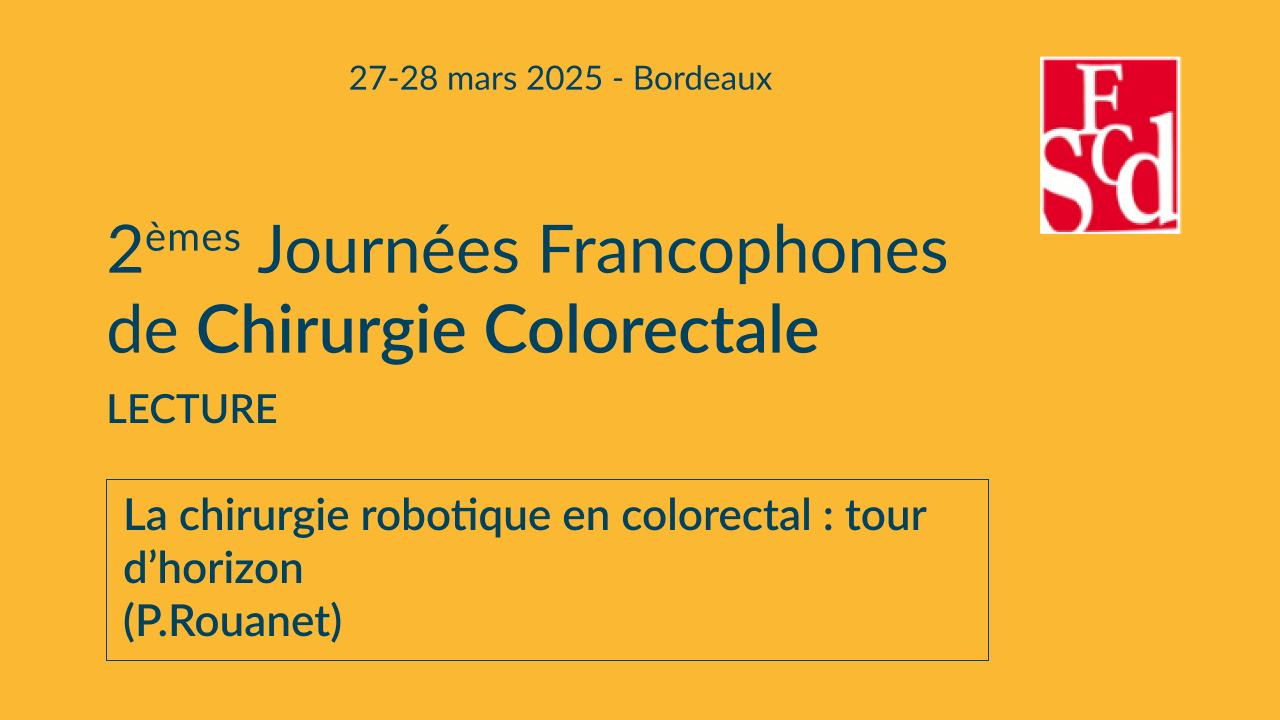 Vignette : La chirurgie robotique en colorectal : tour d’horizon