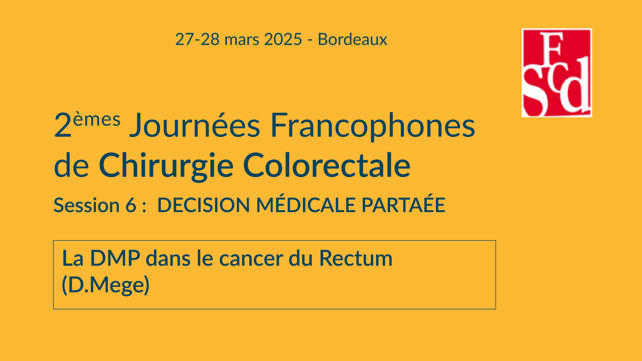 Vignette : La DMP dans le cancer du Rectum