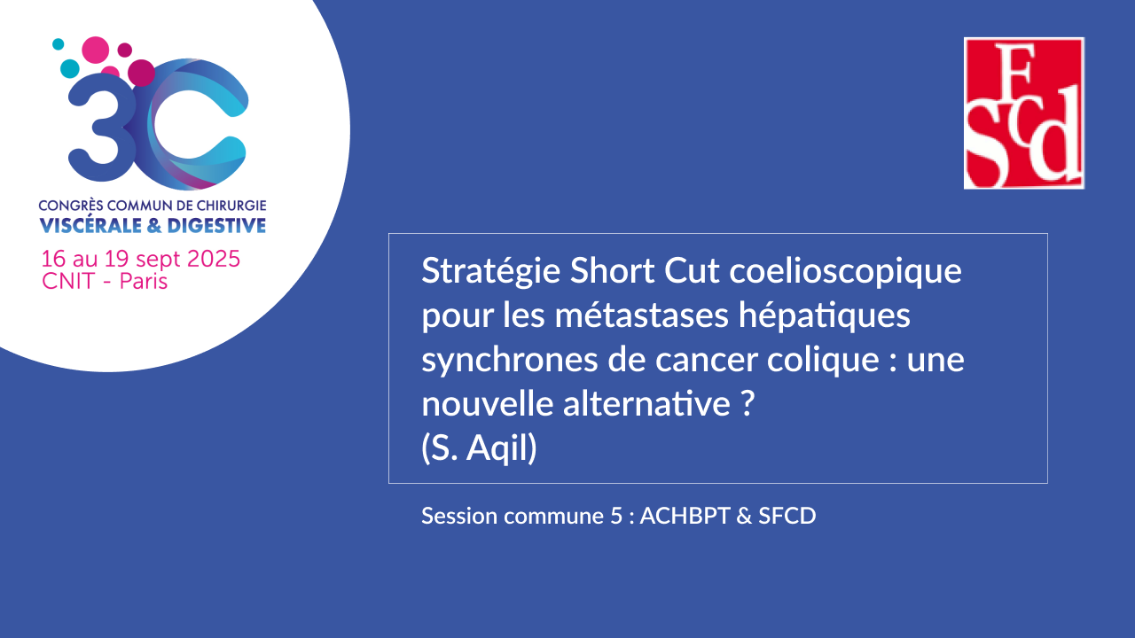 Vignette : Stratégie Short Cut coelioscopique pour les métastases hépatiques synchrones de cancer colique : une nouvelle alternative ?