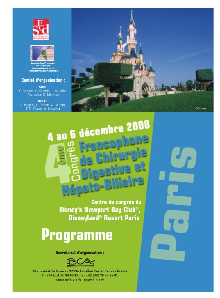 Affiche du congrès SFCD-ACHBT 2008