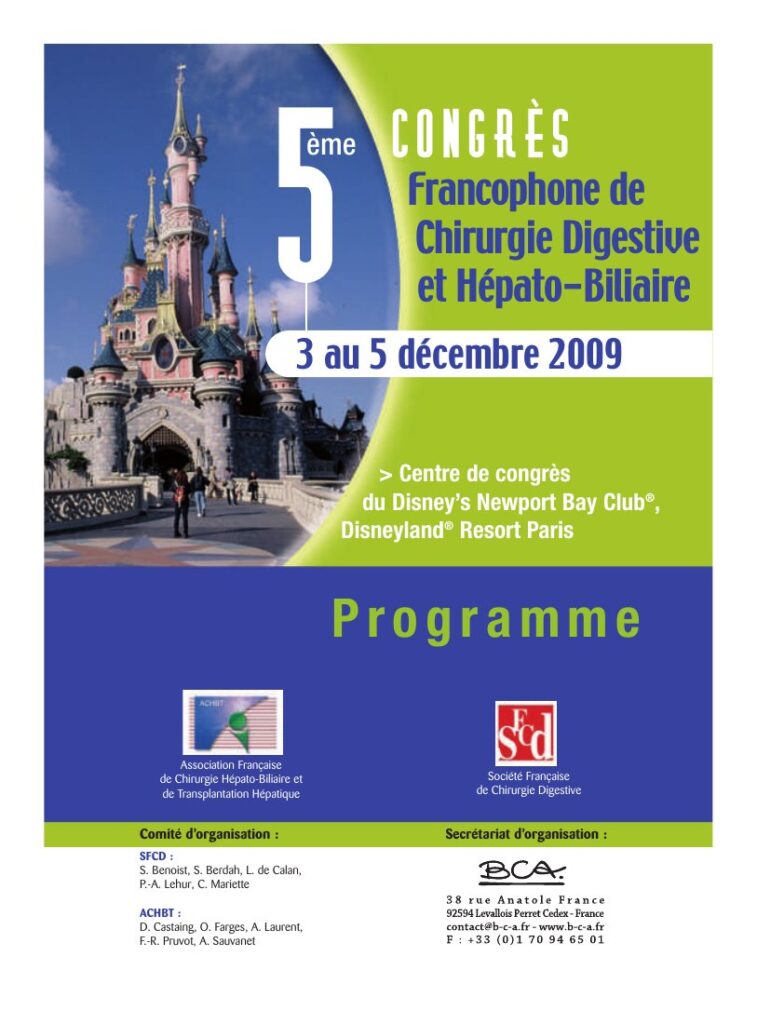Affiche du congrès SFCD-ACHBT 2009