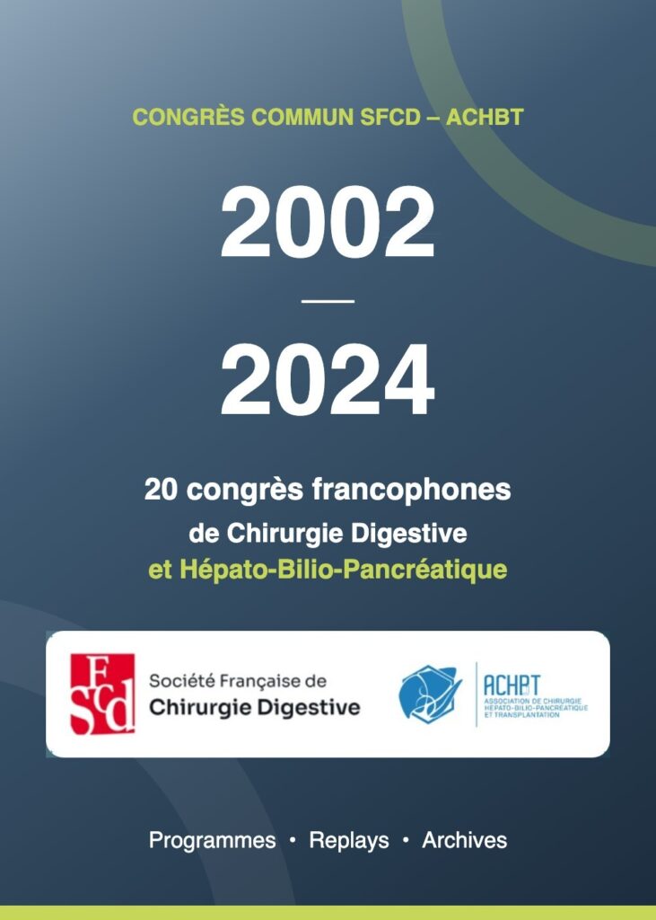Congrès de la SFCD et congrès commun SFCD-ACHBT 2002-2024