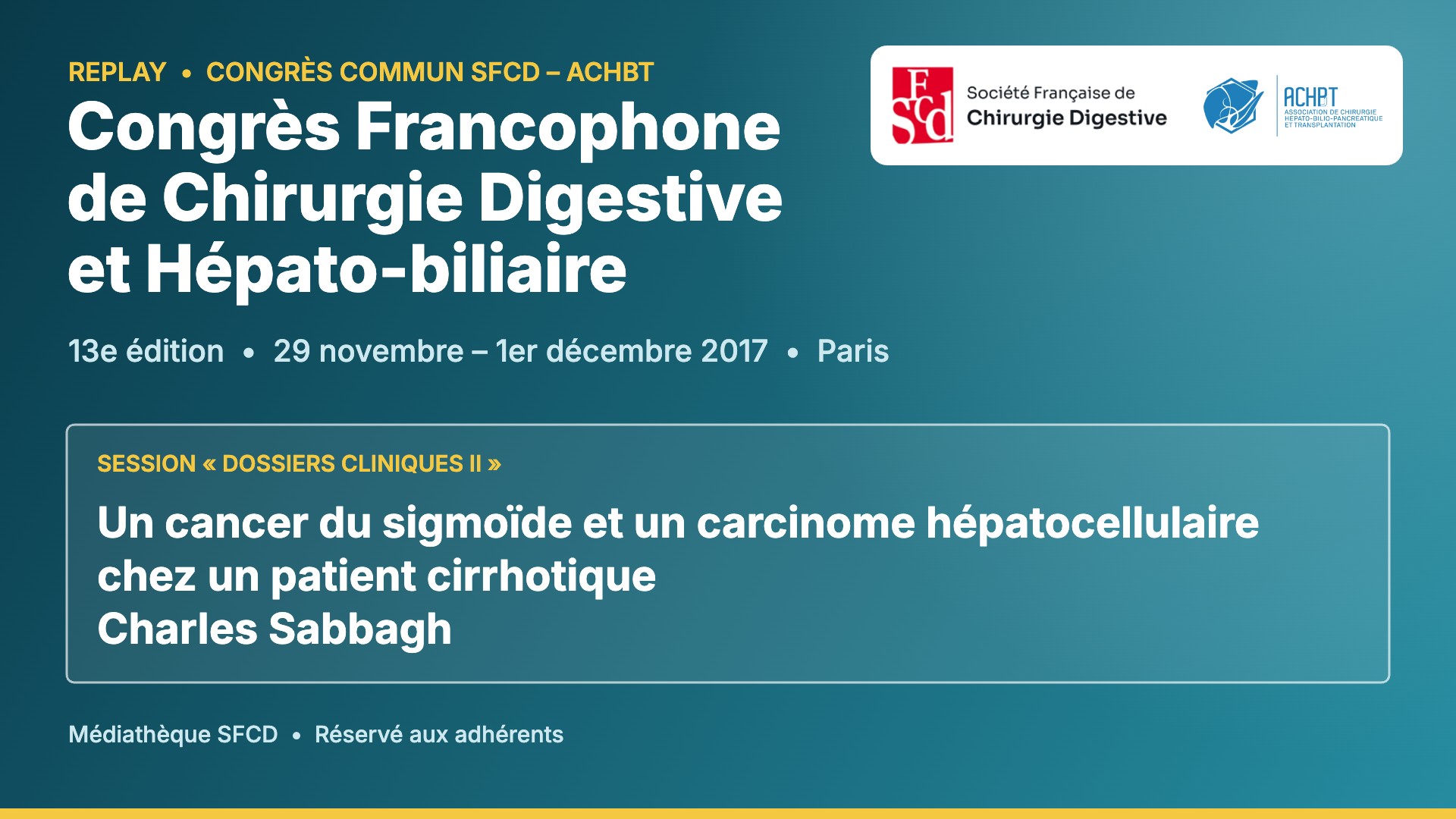 Vignette : Un cancer du sigmoïde et un carcinome hépatocellulaire chez un patient cirrhotique