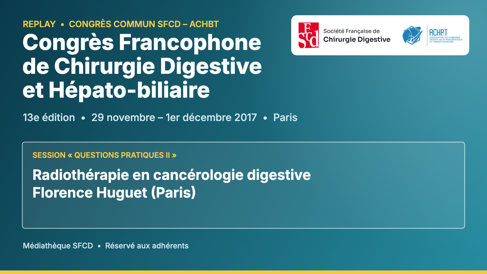 Vignette : Radiothérapie en cancérologie digestive