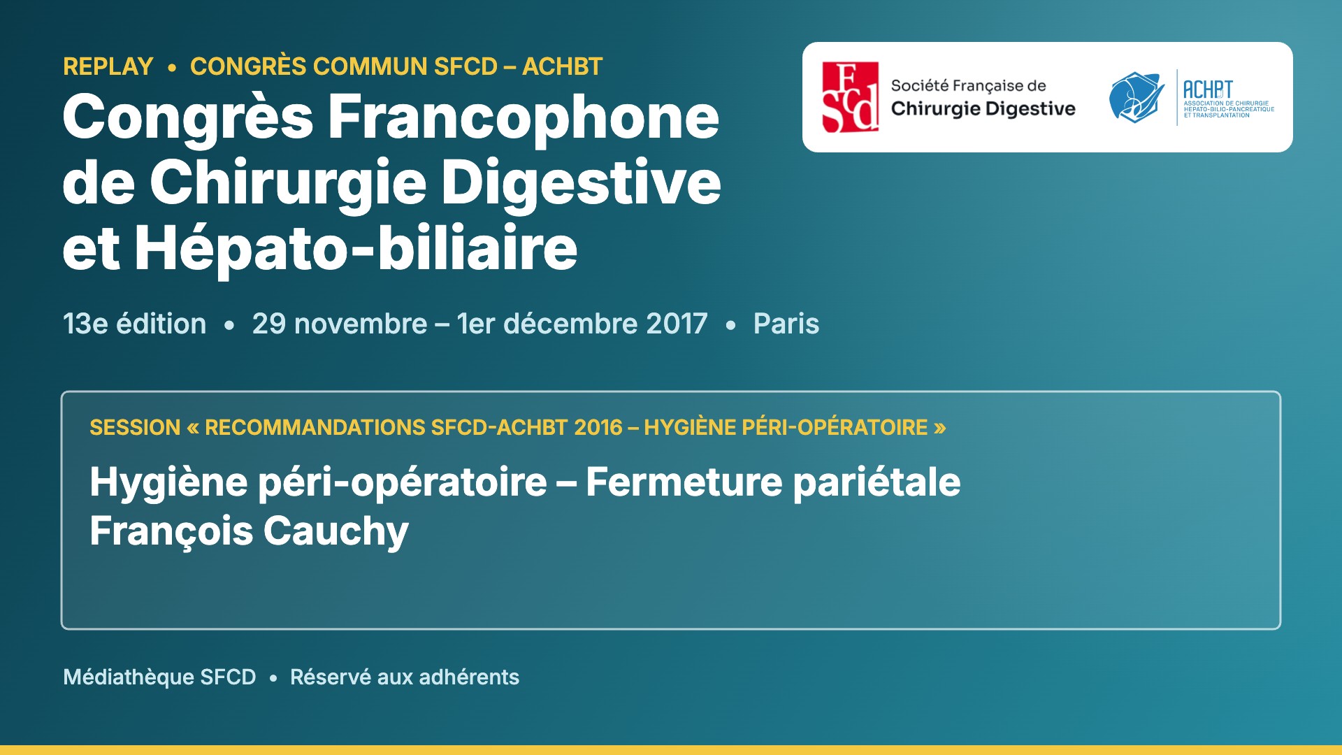 Vignette : Hygiène péri-opératoire – Fermeture pariétale