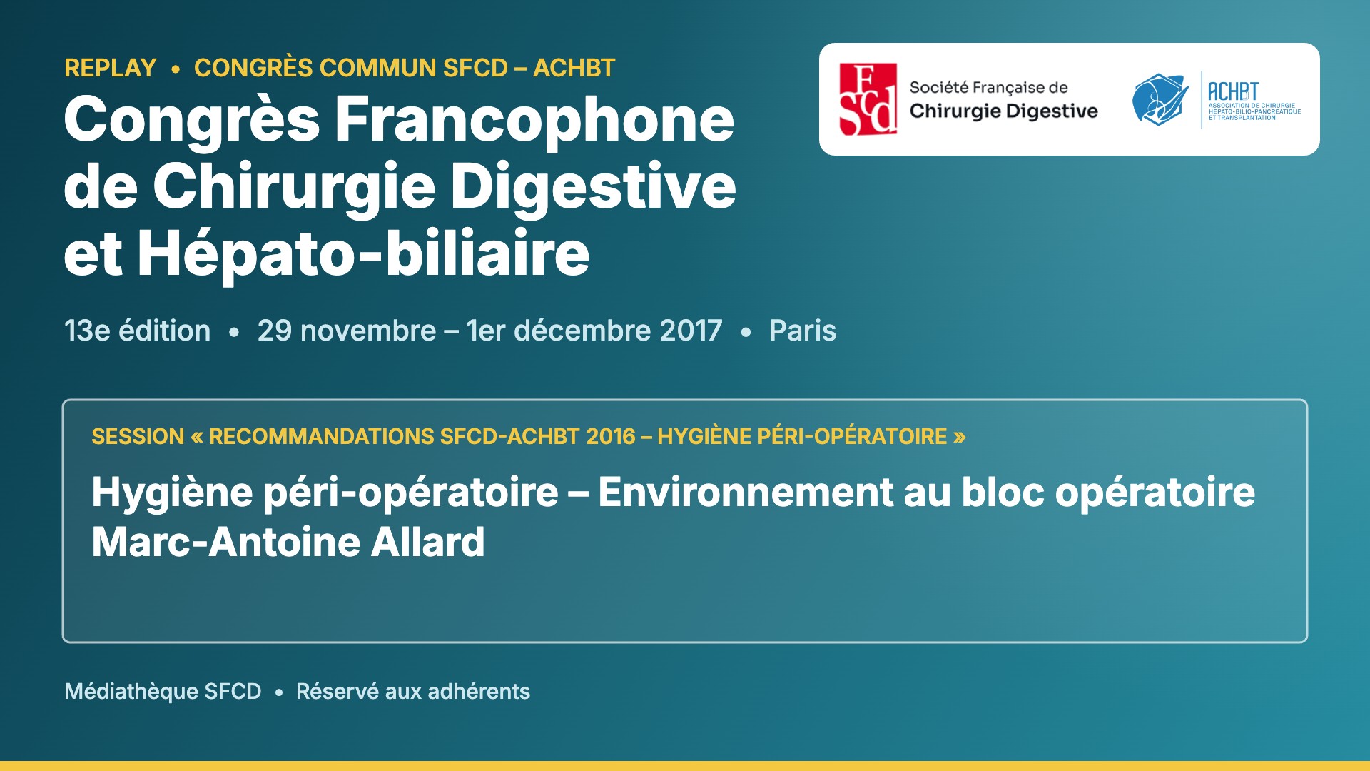 Vignette : Hygiène péri-opératoire – Environnement au bloc opératoire