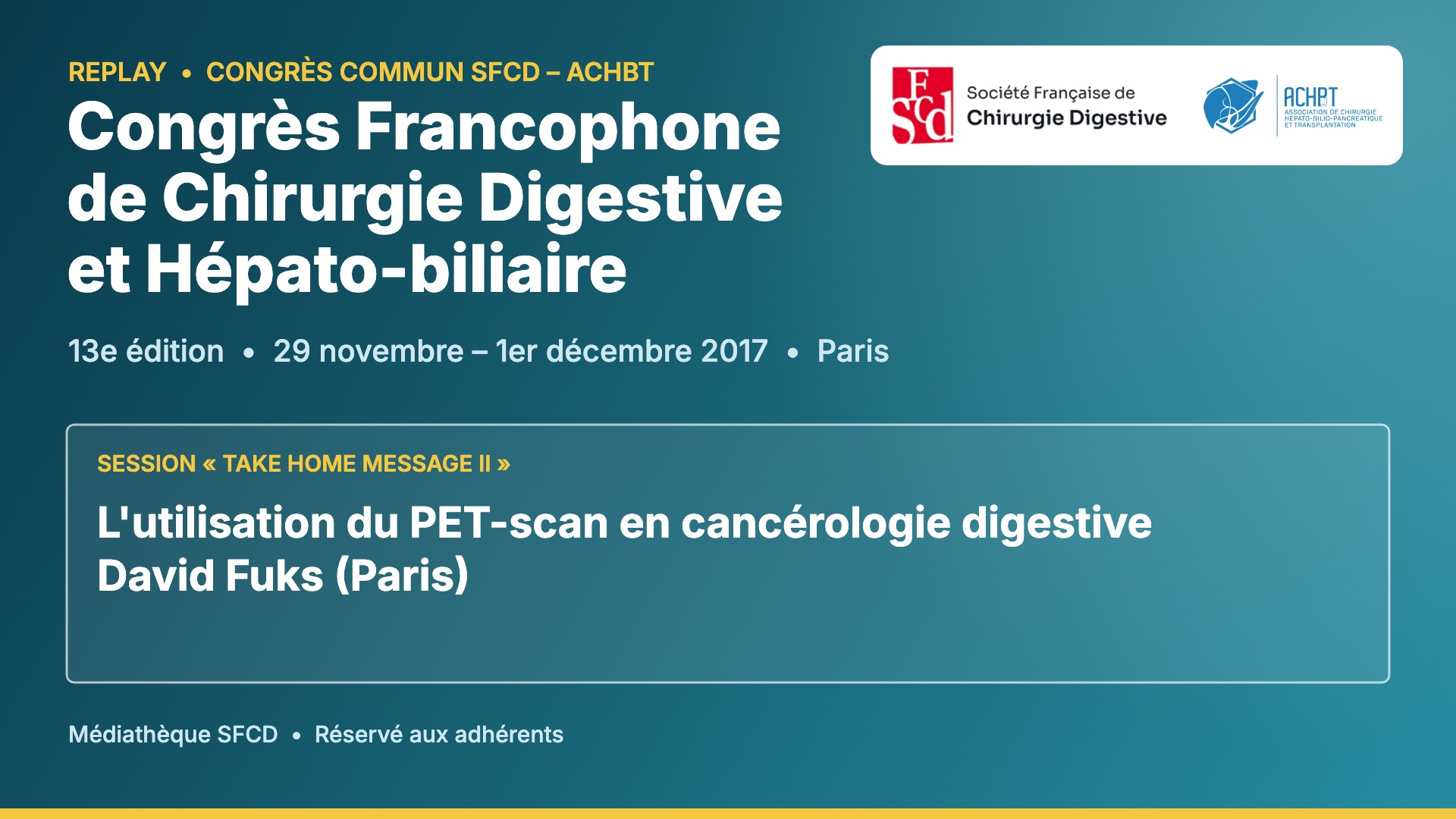 Vignette : L’utilisation du PET-scan en cancérologie digestive