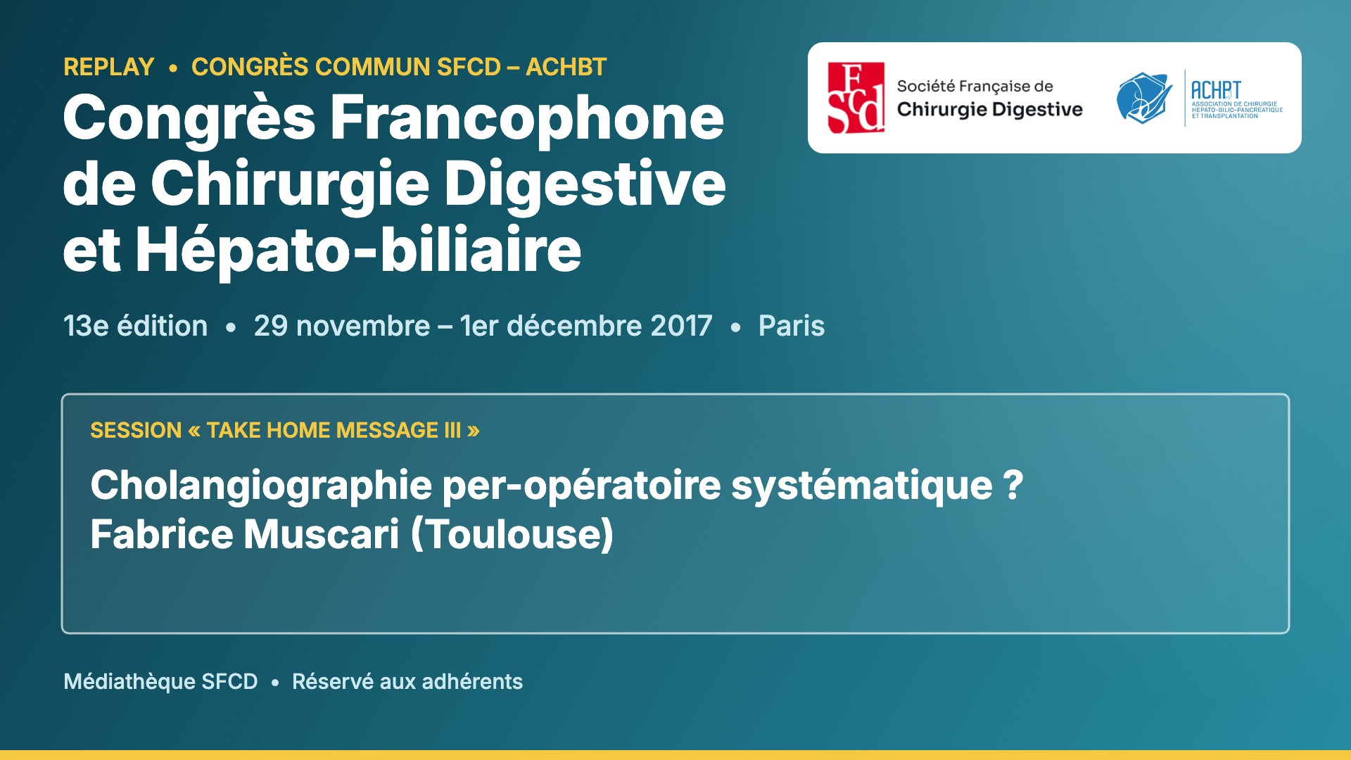 Vignette : Cholangiographie per-opératoire systématique ?