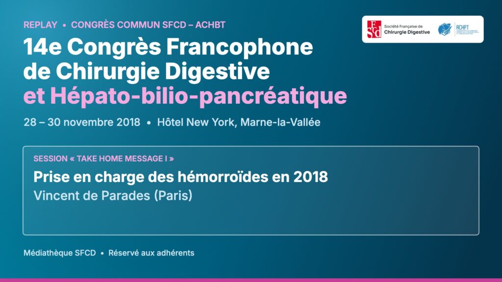 Vignette : Prise en charge des hémorroïdes en 2018