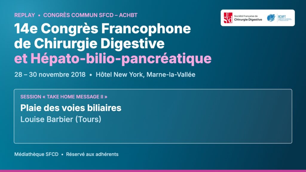 Vignette : Plaie des voies biliaires