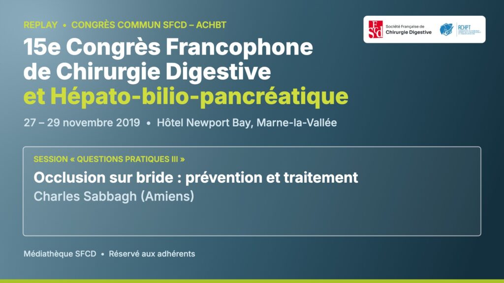 Vignette : Occlusion sur bride : prévention et traitement