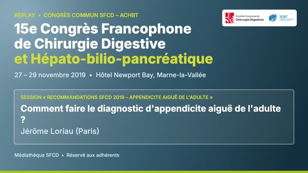 Vignette : Appendicite aiguë de l'adulte : comment faire le diagnostic ?