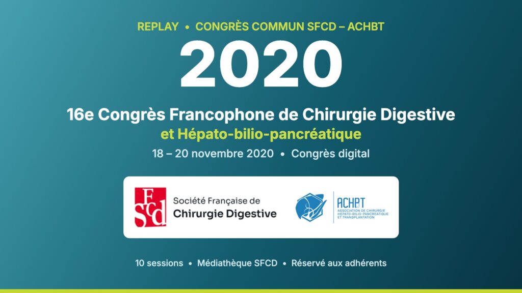Replays du congrès SFCD-ACHBT 2020
