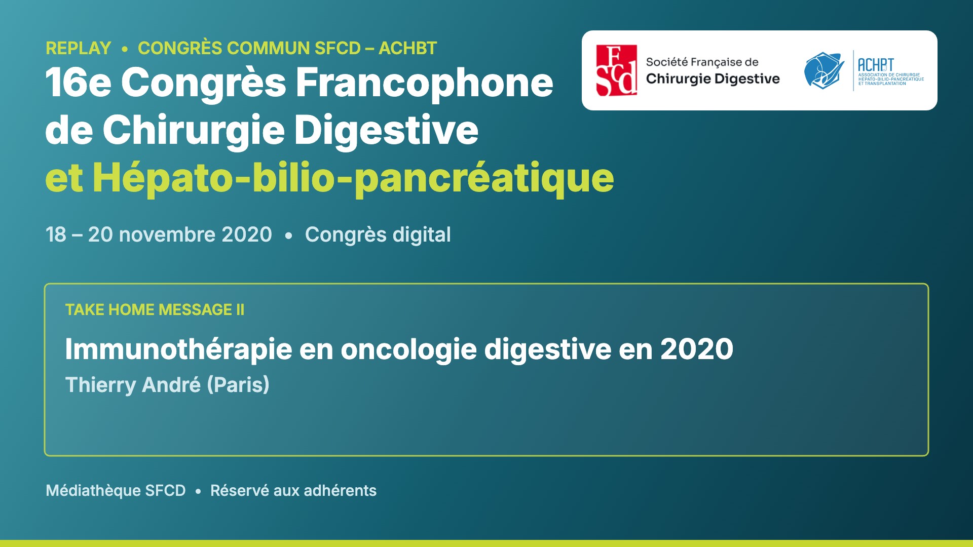 Vignette : Immunothérapie en oncologie digestive en 2020