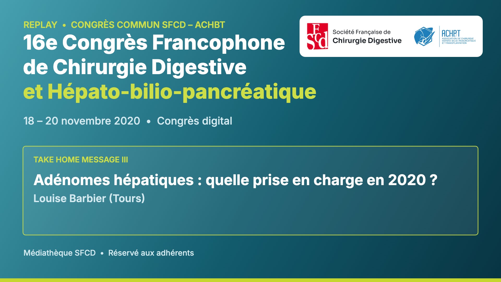 Vignette : Adénomes hépatiques : quelle prise en charge en 2020 ?