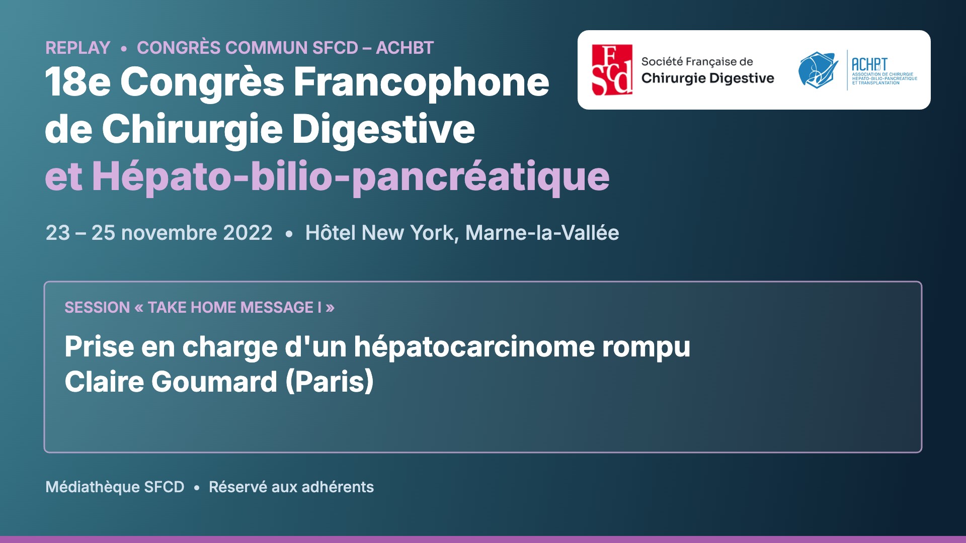 Vignette : Prise en charge d’un hépatocarcinome rompu