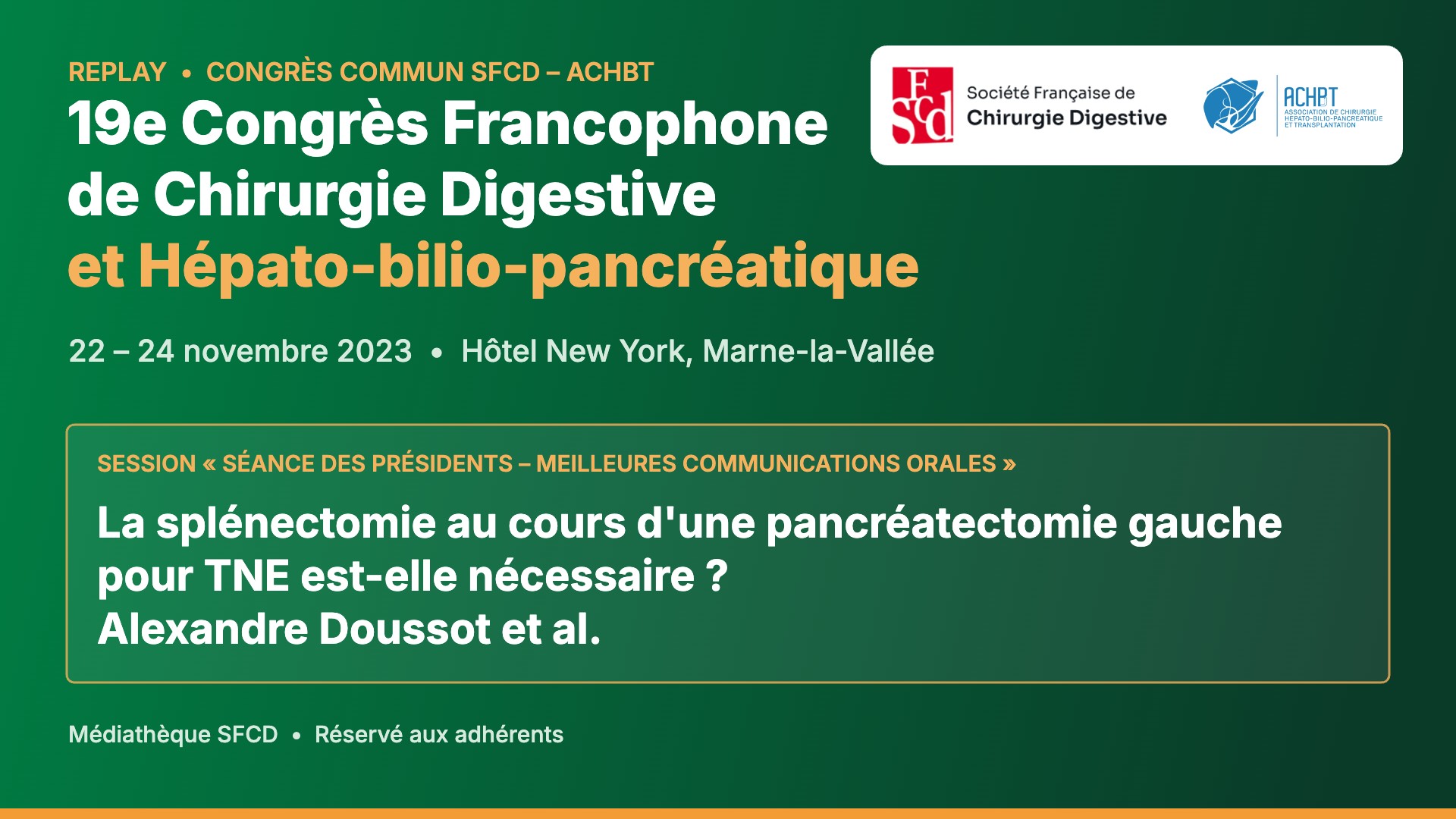 Vignette : La splénectomie au cours d'une pancréatectomie gauche pour TNE est-elle nécessaire ?