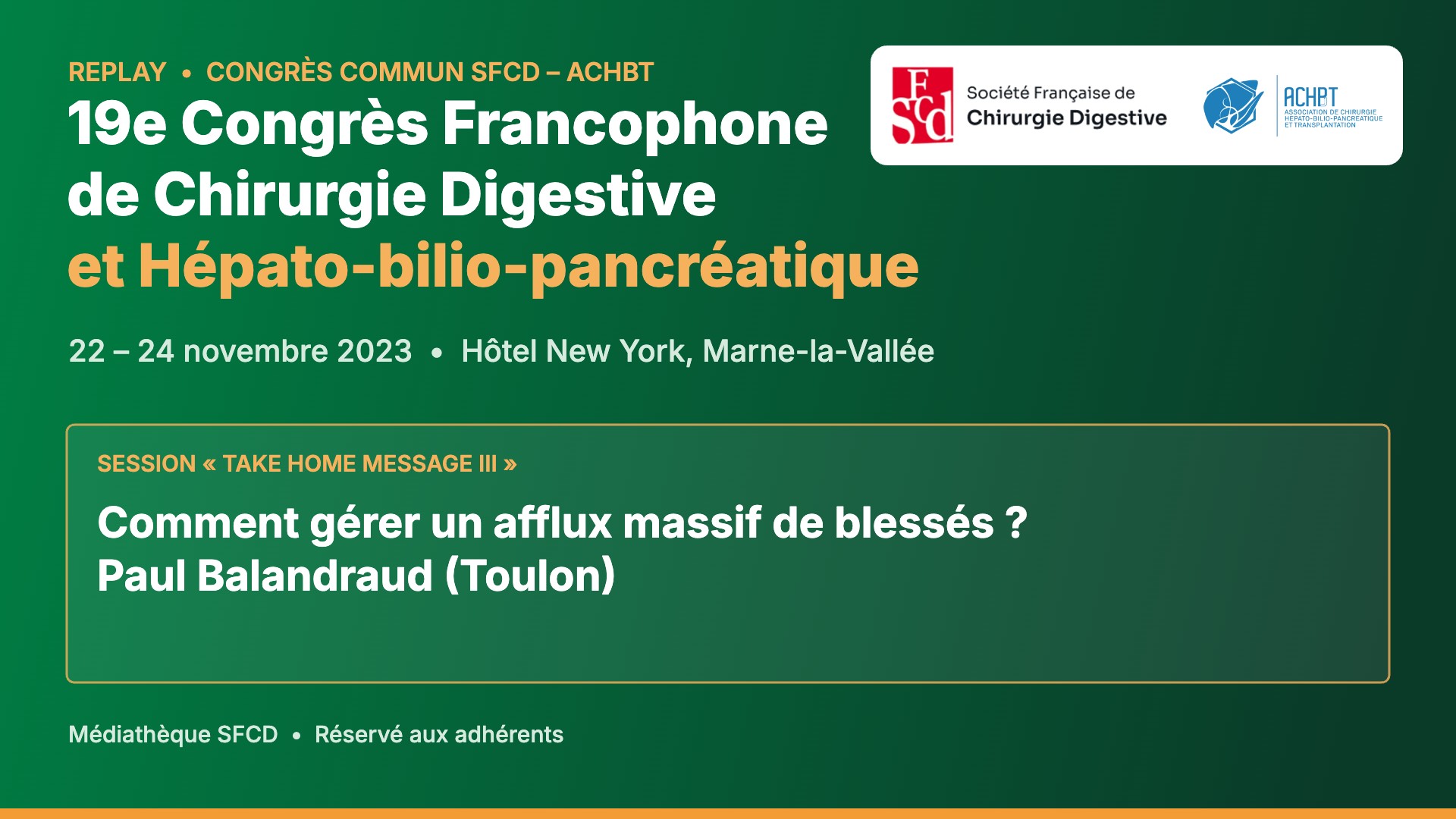 Vignette : Comment gérer un afflux massif de blessés ?